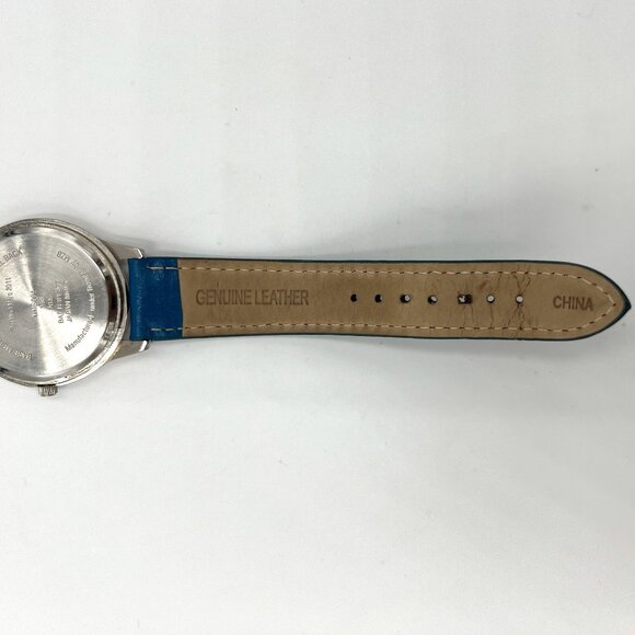 M&M's Blue Character Watch w/Blue Leather Band - New Battery - Unisex - Picture 5 of 6